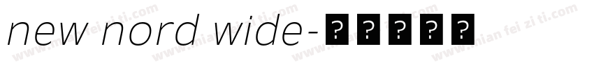 new nord wide字体转换